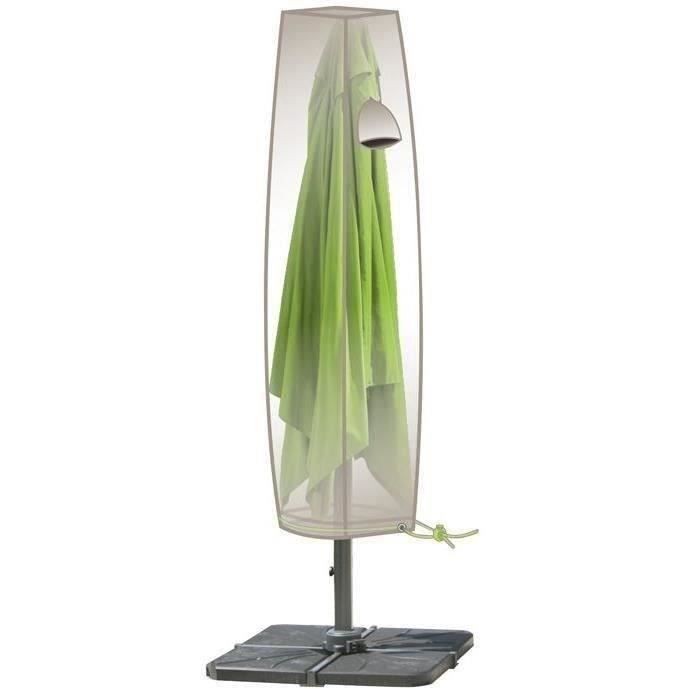 Housse parasol droit - D : 25 cm L : 200 cm - gris mastic