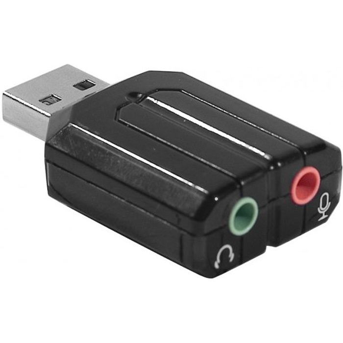 iDsonix-ISC Carte de Son USB Adaptateur Audio USB Carte de Son Stéréo Externe 2-Port 
