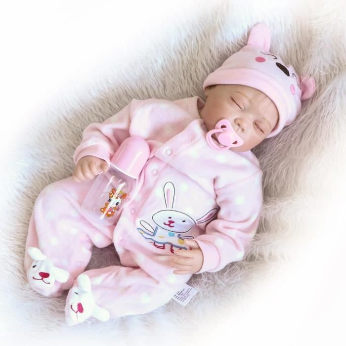 Poupée Bébé D043 55 CM 22 pouces NPK Poupée Bebe Reborn Poupées Fille  Réaliste Silicone Reborn - Cdiscount Jeux - Jouets