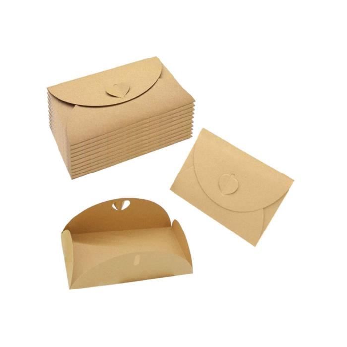 Lot De 10 Enveloppes D'invitation Kraft Avec Nœud - Style Rétro, Pour Mariage, Anniversaire, Fête, Cartes Faites Main