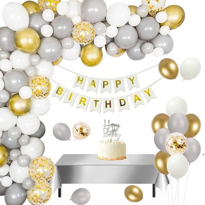 Rain Friends Deco Anniversaire – 37 Pièces Set Déco Fête Enfant : Nappe, Ballons, Bannière Et Décos Gâteau – Garçon Et Fille