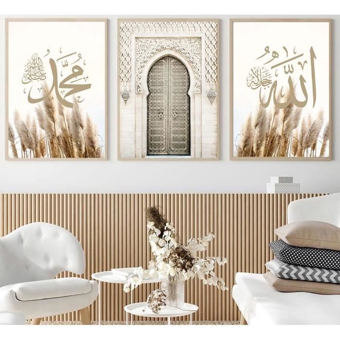 Photographie Imprimable De Porte Marocaine, Impression Arabe Bohème, Mosaïque D'art Mural Architecture Islamique, Décoration Murale Bohème, Art Mural Maroc - France