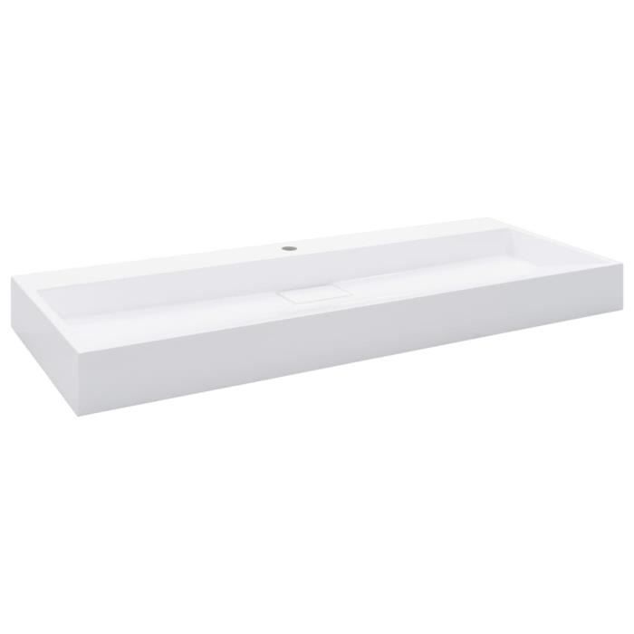 vidaXL Lavabo 120x46x11 cm Fonte minérale