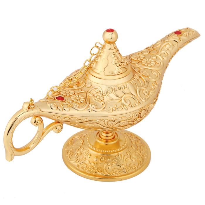 Aladdin Light Décoratif Classique Vintage Magique Légende Aladdin Genie Lampe Rétro En Métal Conte De Fées Théière pour La
