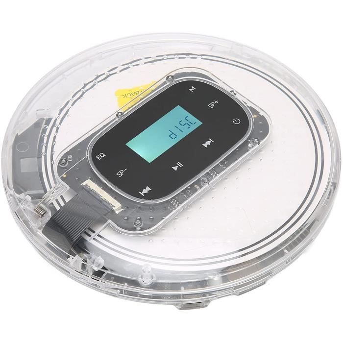 Lecteur CD Portable, Lecteur CD de Voiture Rechargeable USB C avec écouteurs, Baladeur Stéréo