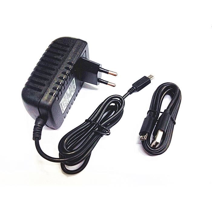 Chargeur de batterie,Adaptateur de chargeur ACDC 2A + cordon USB pour