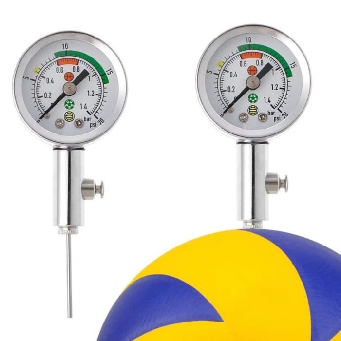 pompe à ballon de football, manomètre de pression, baromètres, montre à air