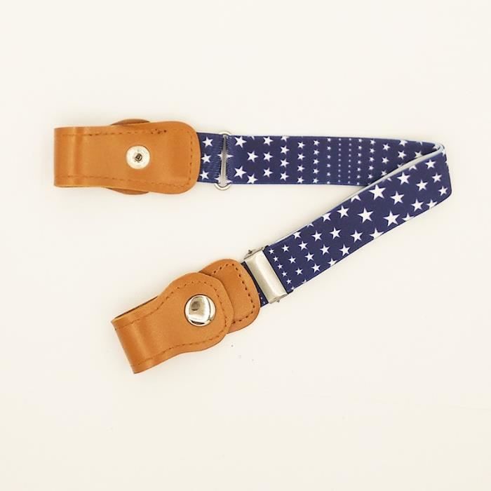 60 cm toile Ceinture lastique Sans Boucle Pour Enfant Gar on Et Fille Ceinturon Ajustable De Haute Qu