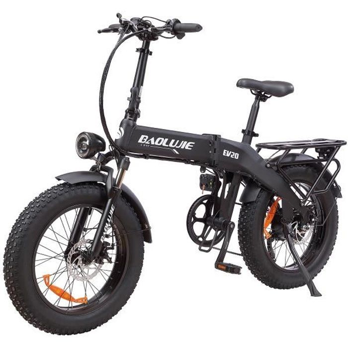 Vélo électrique pliable BAOLUJIE D7 750W - 48V12ah - Fourches avec amortisseurs -Pneus tout-terrain de 20 pouces -Shimano 7