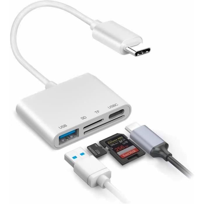 Adaptateur 4-en-1 USB-C - Hub Multiport Polyvalent Pour Connexions Multiples
