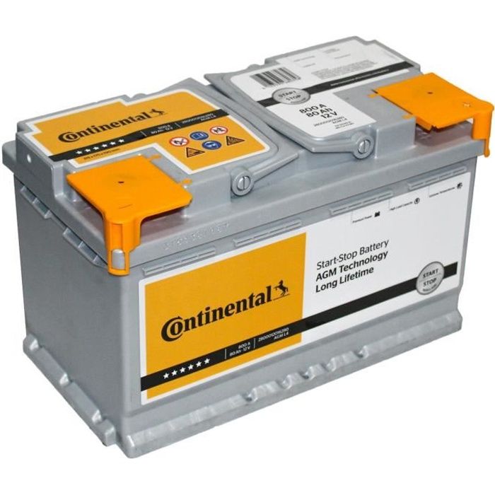 BATTERIE AUTO CONTINENTAL Agm Start&Stop 80Ah 800A 12V - Cdiscount