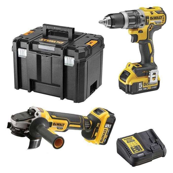 Pack 2 outils DEWALT DCK2080P2T DCD796 + DCG405 XR 18V Li Ion 2x5Ah - vue 2