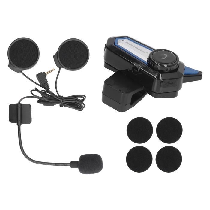 Casque Intercom Pour Moto Avec Câble PTT - Compatible Talkies Kenwood, HYT, Retevis Et Autres