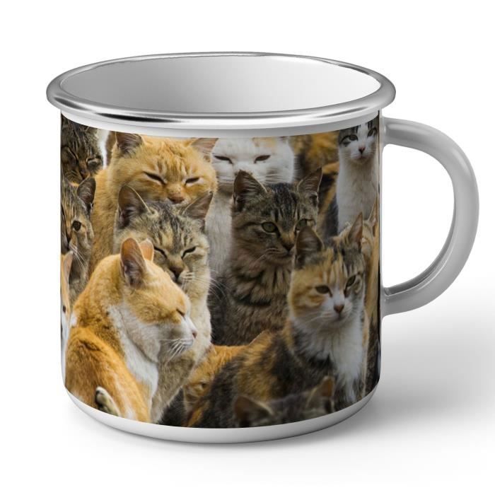 Mug En Metal Emaille Japon Ile Chat Mignon Chats Roux Umashima Cdiscount Puericulture Eveil Bebe