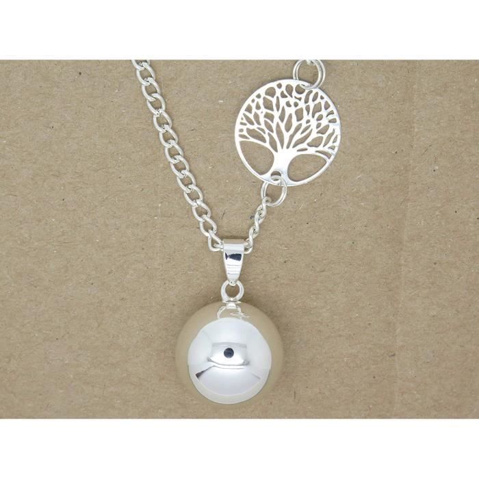 CELESTIA Bola Grossesse Collier Argent Carillon Pendentif - Bijou Maternité Apaisant Bébé