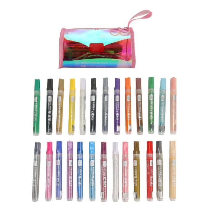 Marqueurs de peinture acrylique, stylos de peinture acrylique marqueurs de  peinture, 26 couleurs stylos de peinture