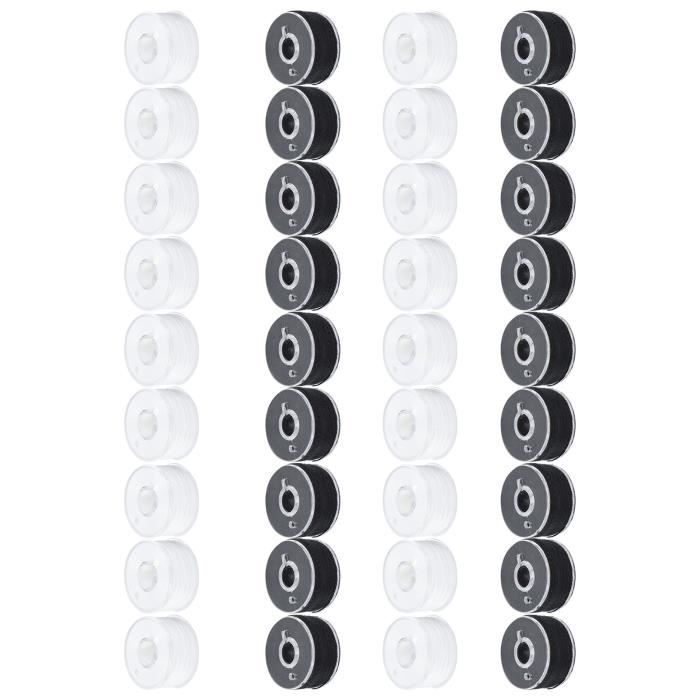 10 Bobines Plastique Transparent Pour Machine à Coudre - Universelles, Réutilisables - Accessoire Couture