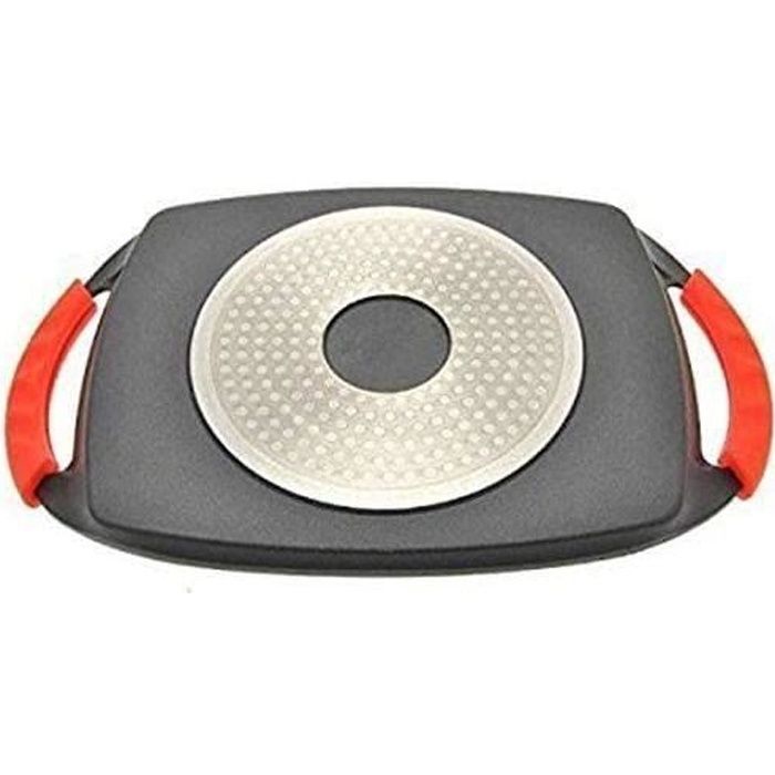 Plancha en pierre de lave 47 cm pour plaque à induction Antiadhérente avec poignées Cdiscount