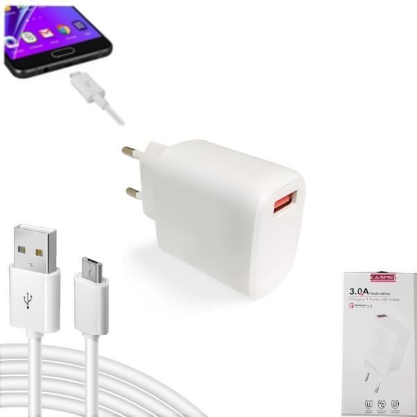 Chargeur Pour Xiaomi Redmi A2 Prise Secteur Charge Rapide Avec Cable  Micro-Usb -KAEESI®