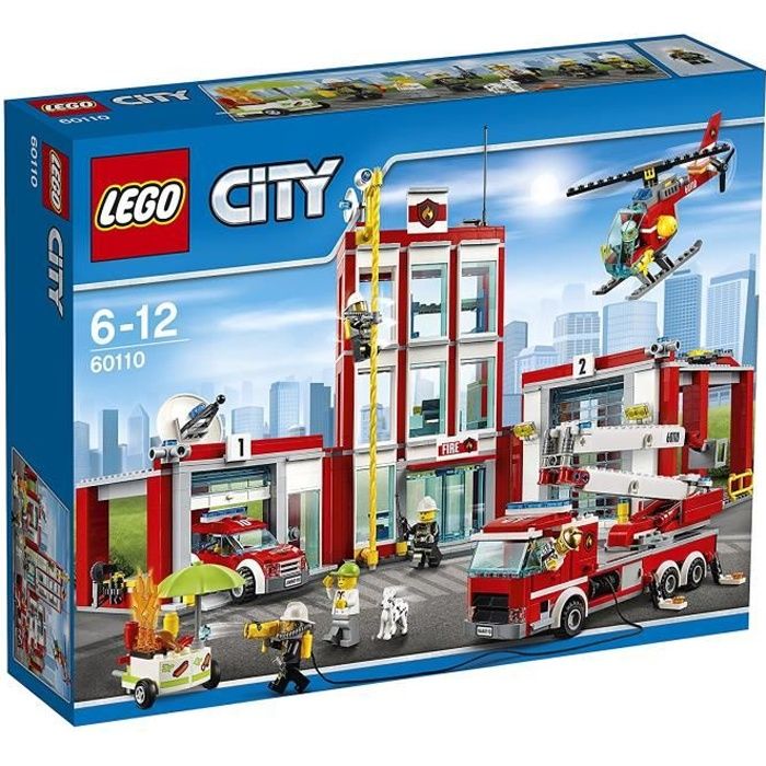 LEGO - 60110 - City - Jeu de construction - La Caserne des Pompiers: Jeux  et Jouets - Cdiscount Jeux - Jouets