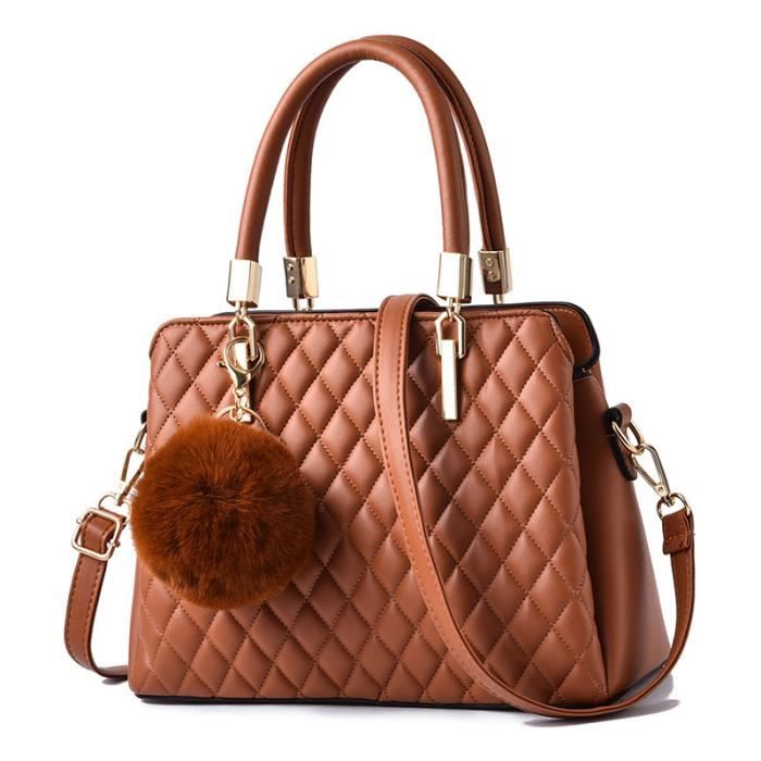 Sac à Main Bandoulière Femme En Simili Cuir – Taille Moyenne, Forme Trapèze, Bandoulière Réglable, Fermeture Zip