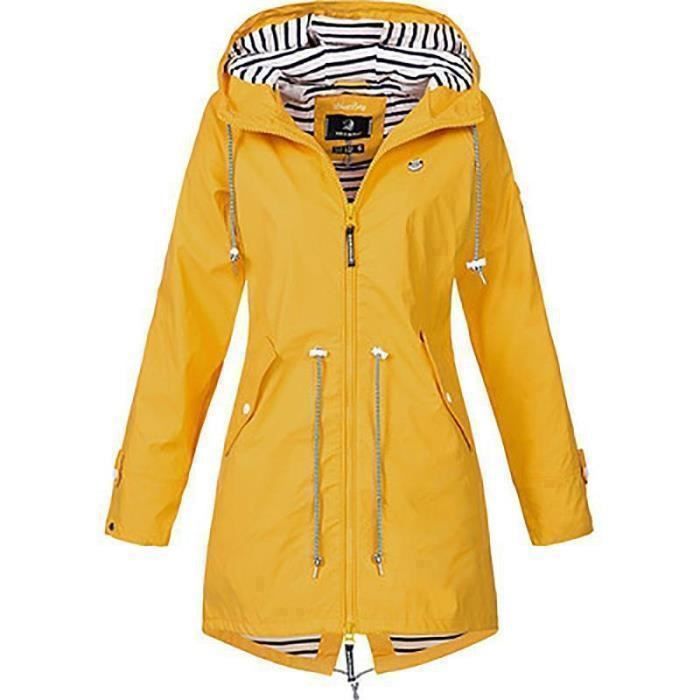 Veste de pluie jaune femme deals