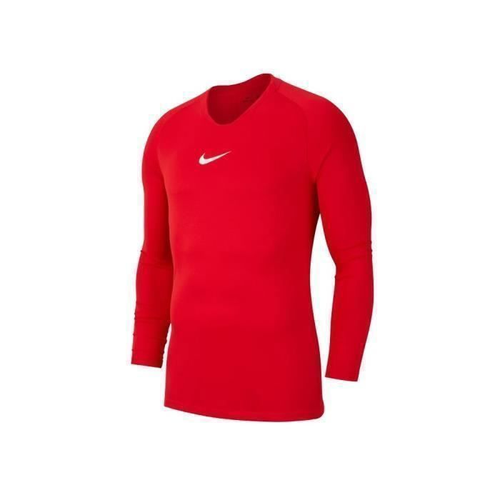 T-shirt - NIKE - Dry Park First Layer - Rouge - Manches longues - Respirant