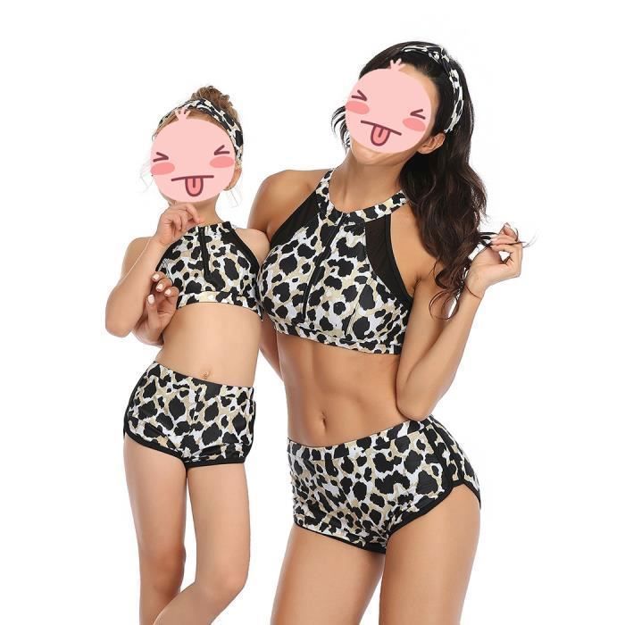 AmzBarley M re et Fille Maillot de Bain Deux Enfant Pi ces