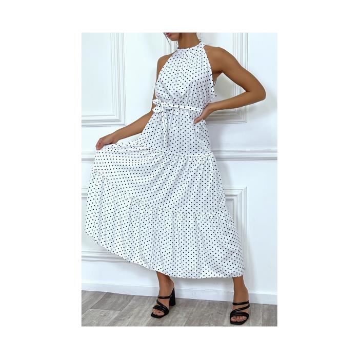 robe blanche pois