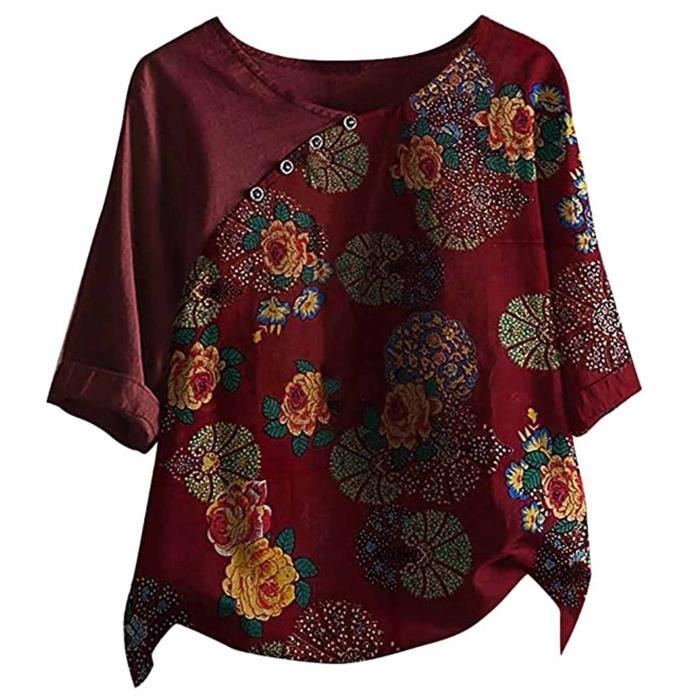 Suncife T-shirts basiques d'été décontractés à col rond pour femme, bleu, M