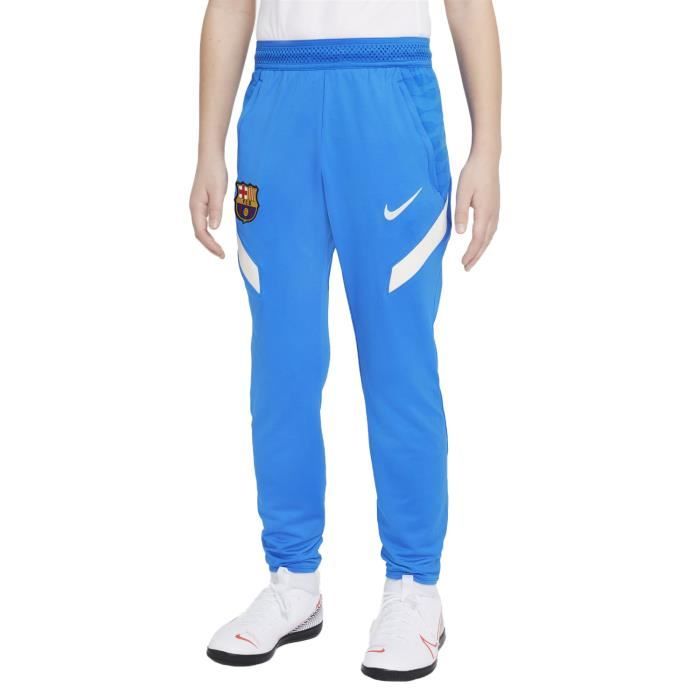 Pantalon de football enfant Nike Barcelone Training 2021-22 bleu respirant