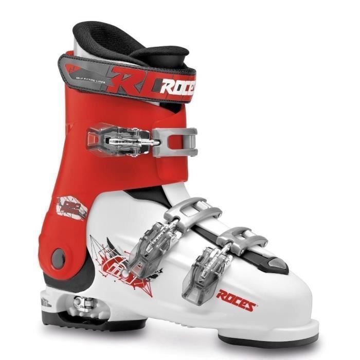 Chaussures de ski - Roces - Idea Free - Blanc/Rouge/Noir - Réglables - Confortables - Junior