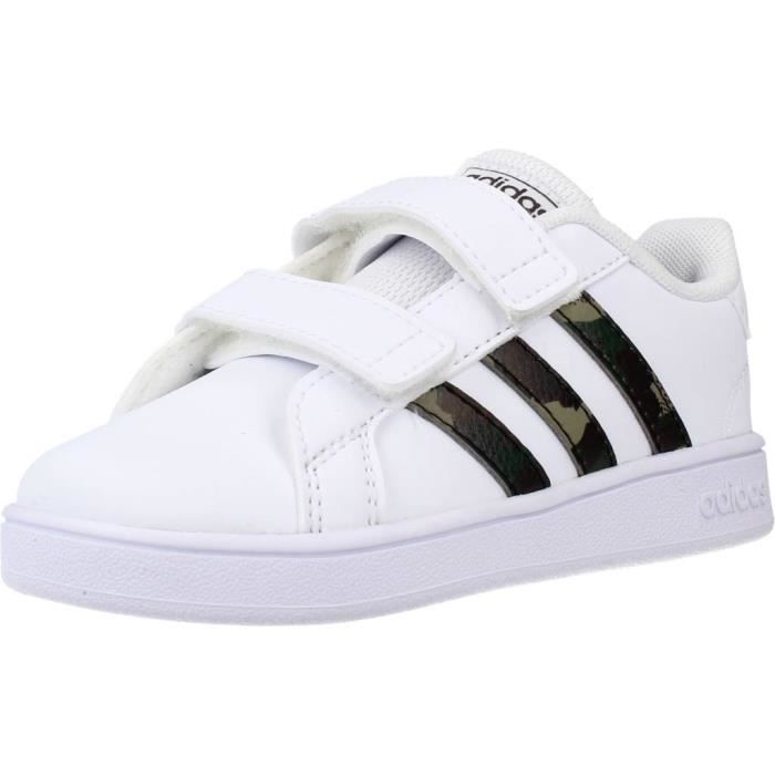 Basket ADIDAS 117152 Garcon Enfant Blanc Blanc Cdiscount Chaussures