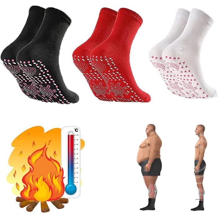 Chaussettes Chauffantes Tourmaline Magnétiques - Confortables, Coton, Idéales Pour L'hiver, Cadeaux
