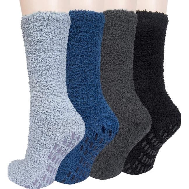 Cadeau Noël Pratique Chaussettes Antidérapantes Hiver Homme