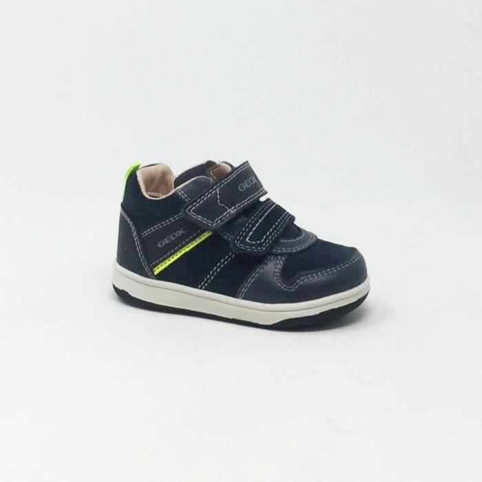 Geox Baskets montantes Geox New Flick pour garçon - Marine - Lacets - Textile - Confortable et respirant