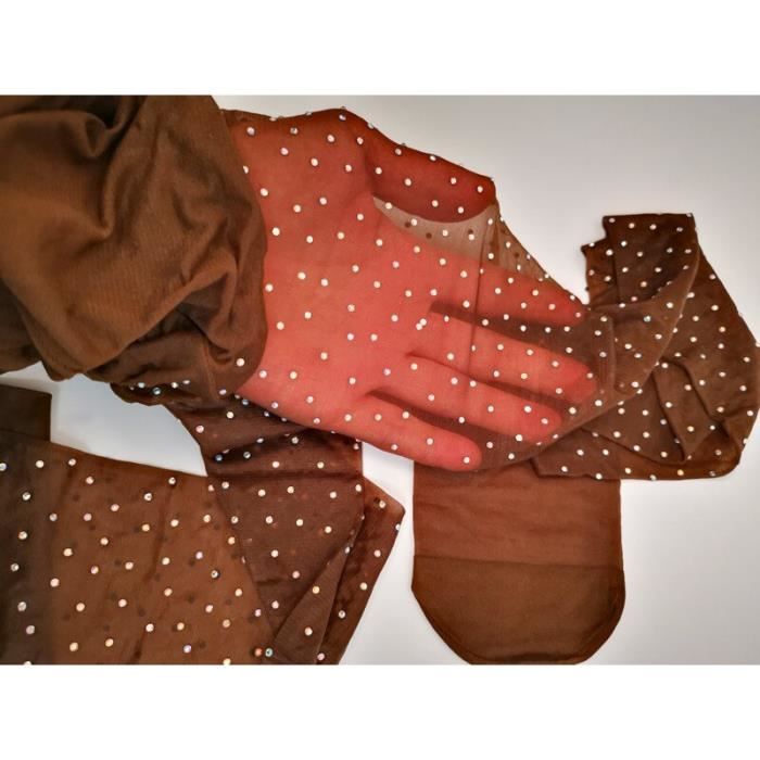 EUPSIIU 2 paia di collant a rete neri luccicanti a vita alta, calze a rete con strass, collant a rete con glitter, calze a rete nere a rete per donne e ragazze