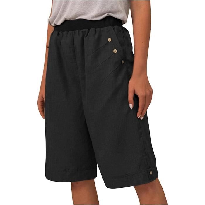 This Is The Short And Long Of It SHORT Short Long Femme Court Écontracté avec Poches Taille Haute