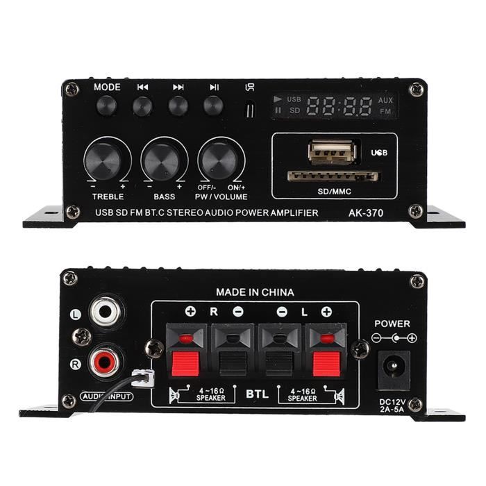 Mxzzand Amplificateur de puissance Home Cinéma Amplificateur de puissance HiFi domestique en