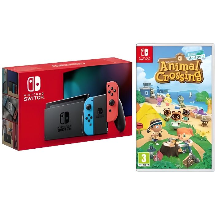 Pack Nintendo Switch + Animal Crossing - Cdiscount Jeux vidéo