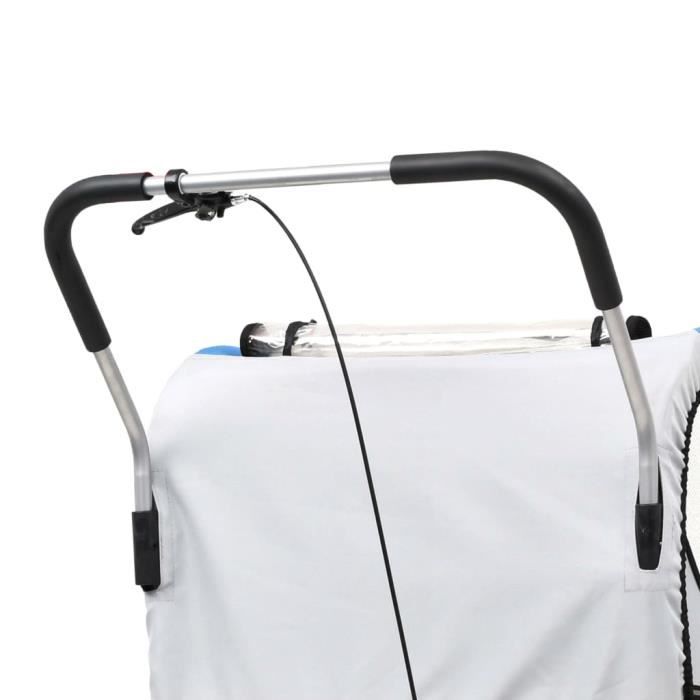 Remorque Vélo Et Poussette 2-en-1 VidaXL – Noir Et Rouge – Chariot