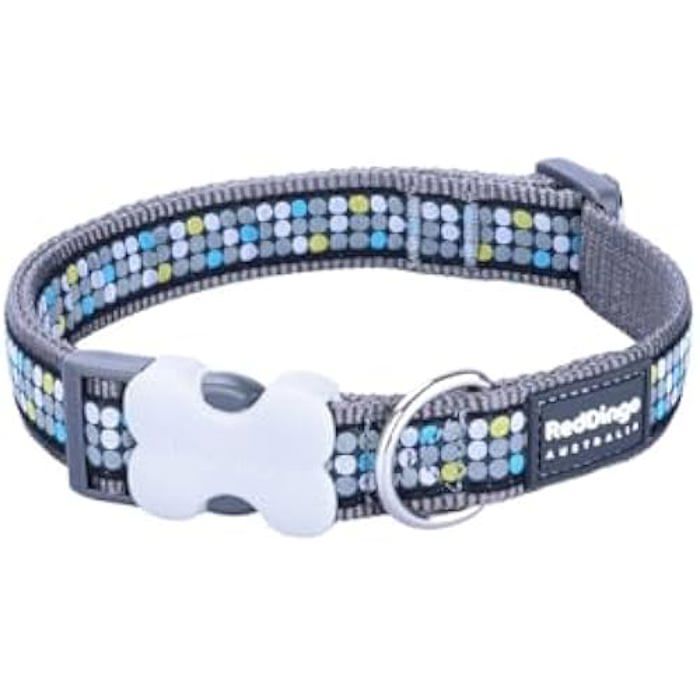 Meilleurs prix pour Collier pour Chien - RED DINGO - Style Moderne On Cool Gris - 15 x 24-36 cm - Taille Moyenne - Multicolore