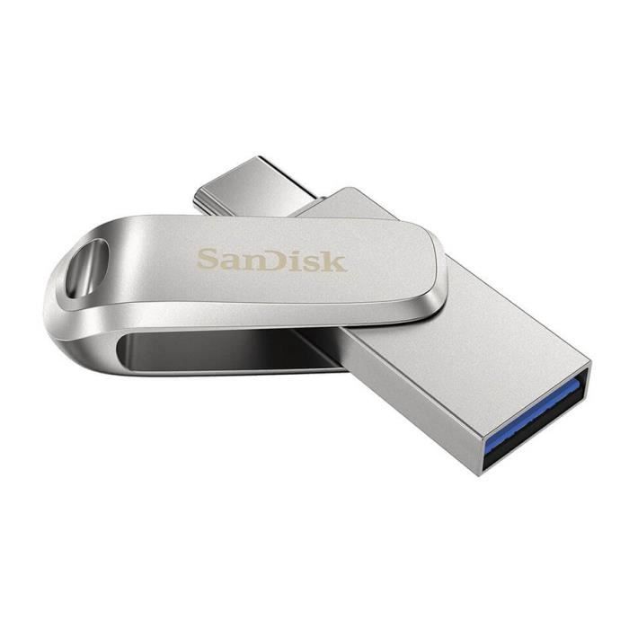 SanDisk Ultra Luxe Clé USB Type C double connectique - vue 2
