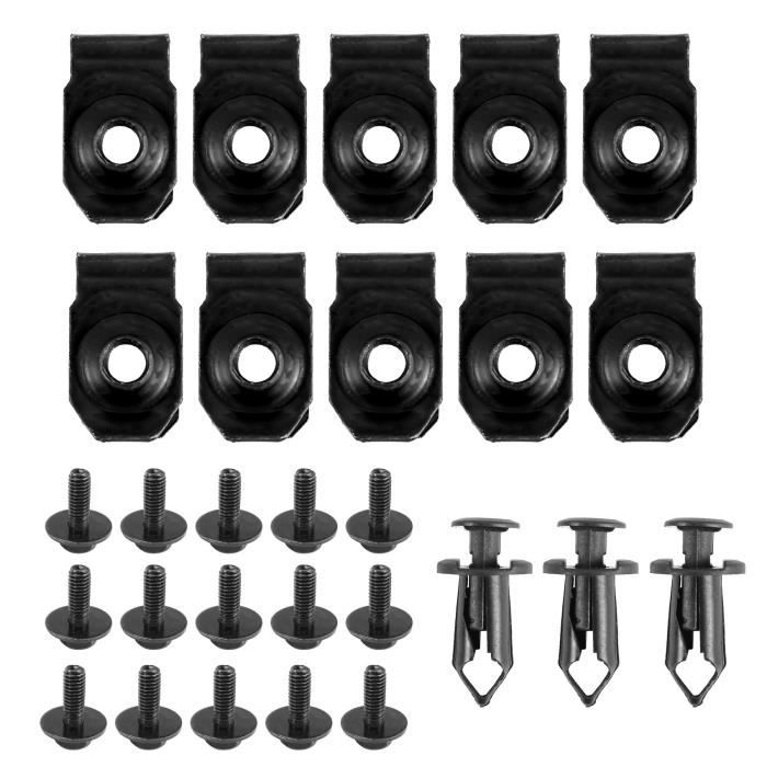 X AUTOHAUX 10pcs Voiture Moteur Desserte Couvercle Fixation Clips Vis