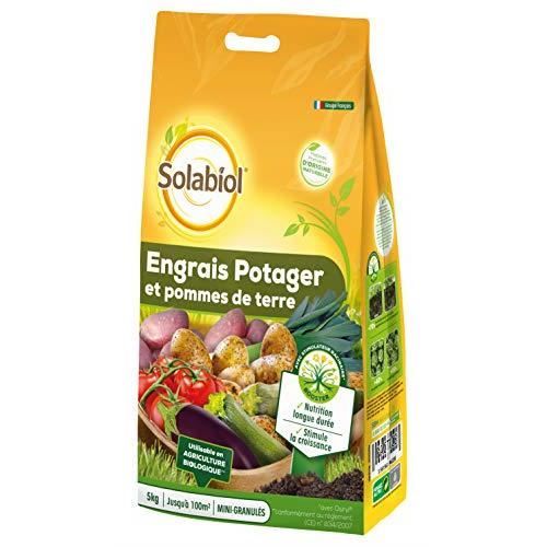 Solabiol SOPOTY5B Engrais Potager Pommes De Terre 5 Kg | Nutrition Longue durée, Agriculture Biologique