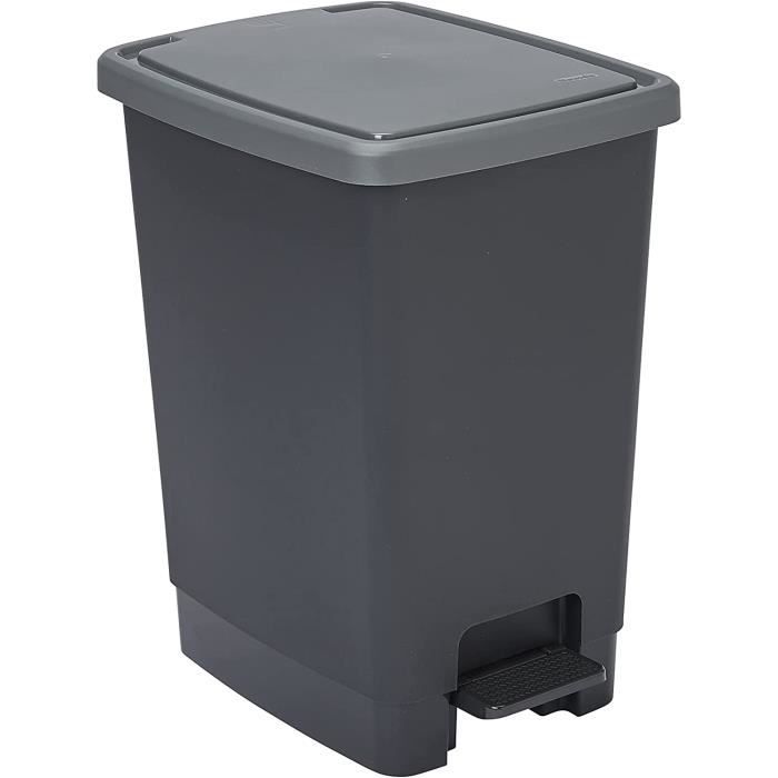 Sundis 4022001 Flat Bin Poubelle rectangulaire à pédale rétractable