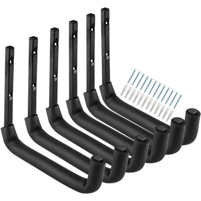 Organisateur Plafond Acier Locawaya Lot De 6 Crochets De Rangement Garage - Support Robustes Pour Outils, Vélos, Échelles Support Outil Mural