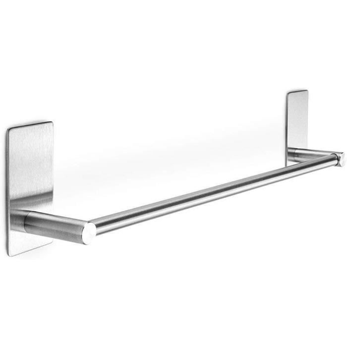 Barre Porte-serviettes Murale De 40 Cm Avec Vis, Acier Inoxydable SUS 304, Antirouille