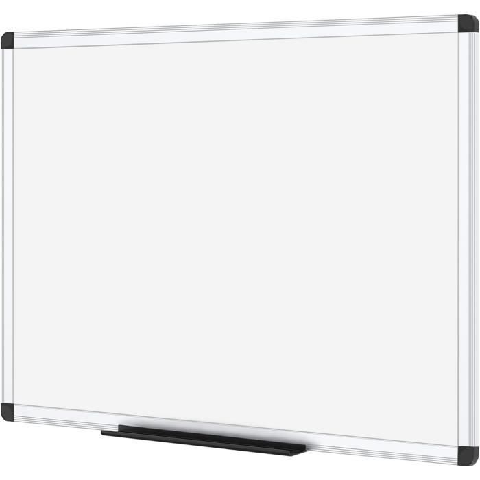VIZ-PRO Chevalet Tableau Blanc Magnétique Noir 90x60 Cm - Réglable En Hauteur Portable Pour École Bureau Maison