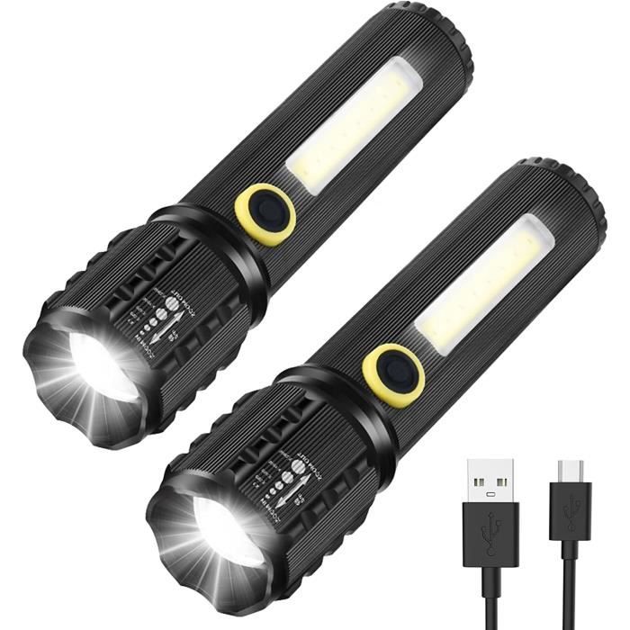 Lampe Torche LED Gorilla Grip 345 Lumens – Ultra Puissante, 5 Modes, Zoom 227m, Étanche, Turquoise